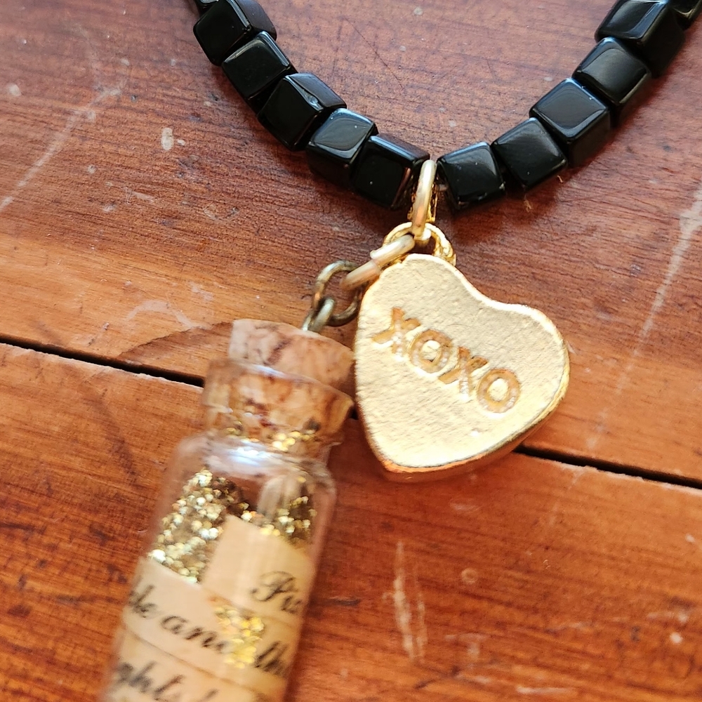 💛XOXO Handcasted Smarties Heart Charm & Pixie Dust Necklace -One Of A Kind🧚‍♀️ - Picture 4 of 15